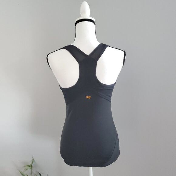 Lucy Racerback Workout Tank With Bra Black S - Picture 2 of 9